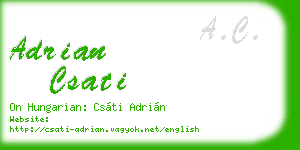 adrian csati business card